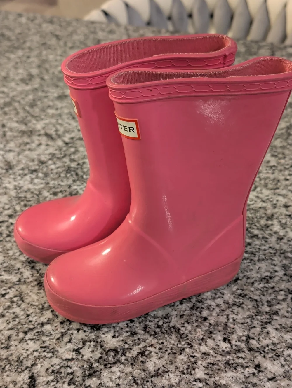 Hunter Bright Pink Kids Rain Boot